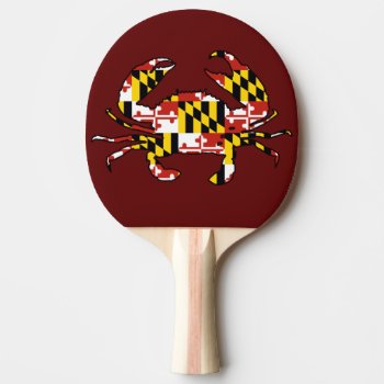 Maryland Flag Crab Ping Pong Paddle by ArtisticAttitude at Zazzle