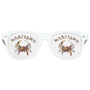 Maryland Flag Crab Retro Sunglasses