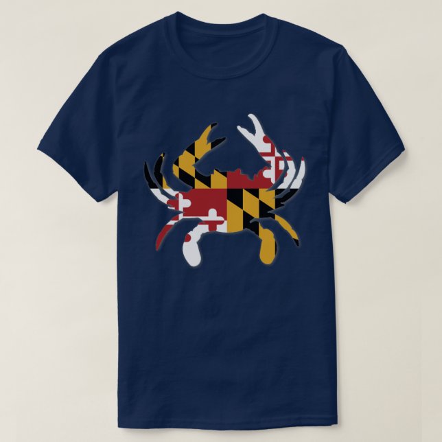 Maryland Flag Crab T-Shirt (Design Front)
