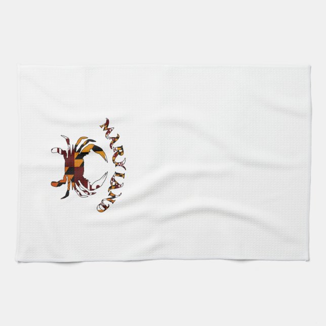 Maryland Flag Crab Towel (Horizontal)