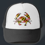 Maryland flag crab trucker hat<br><div class="desc">Maryland flag crab trucker hat</div>