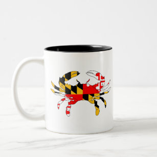Maryland Flag Crab Two-Tone Coffee Mug
