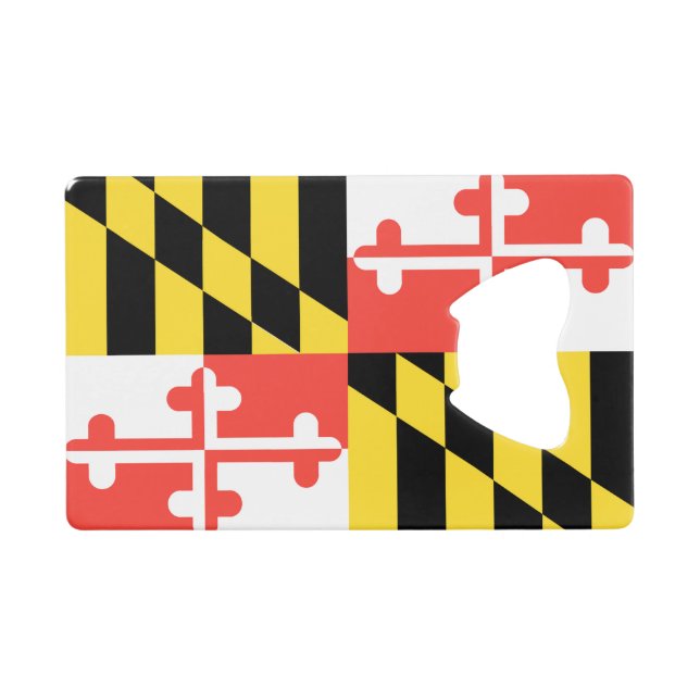 MARYLAND Flag Credit Card Bottle Opener (Front (Horizontal))