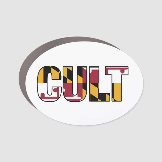 Maryland Flag Cult Car / Fridge Magnet (Front)