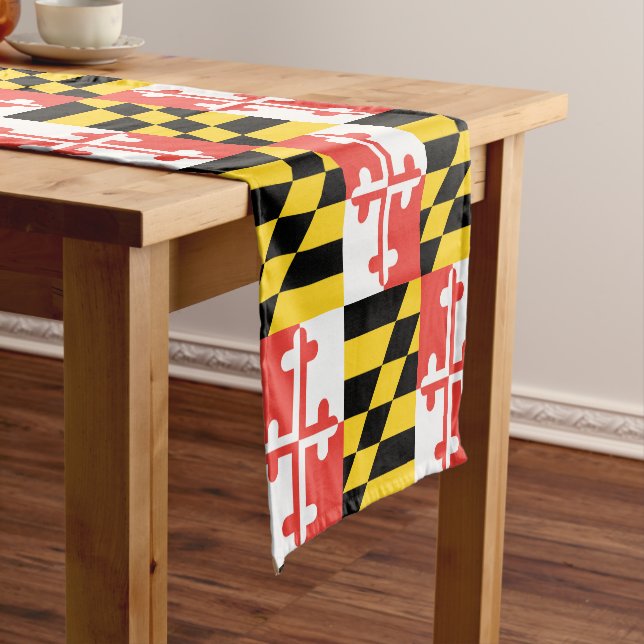 Maryland Flag Custom 14" X 72" Table Runner (In Situ)