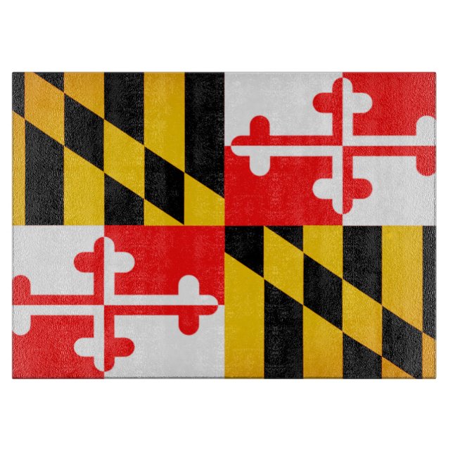 Maryland Flag Cutting Board (Front)