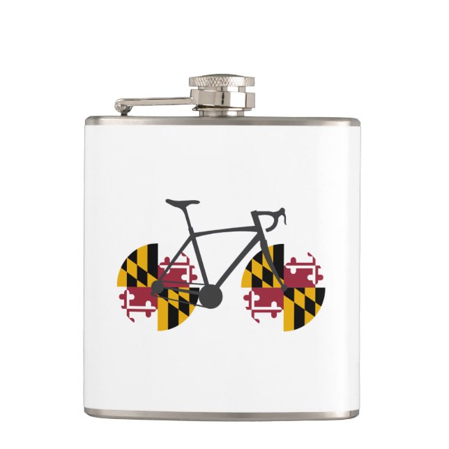 Maryland Flag Cycling Flask (Front)