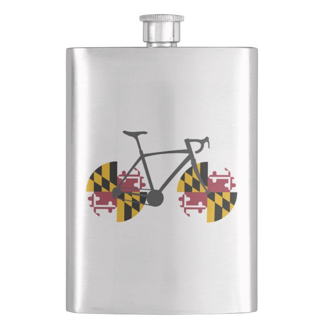 Maryland Flag Cycling Flask (Front)