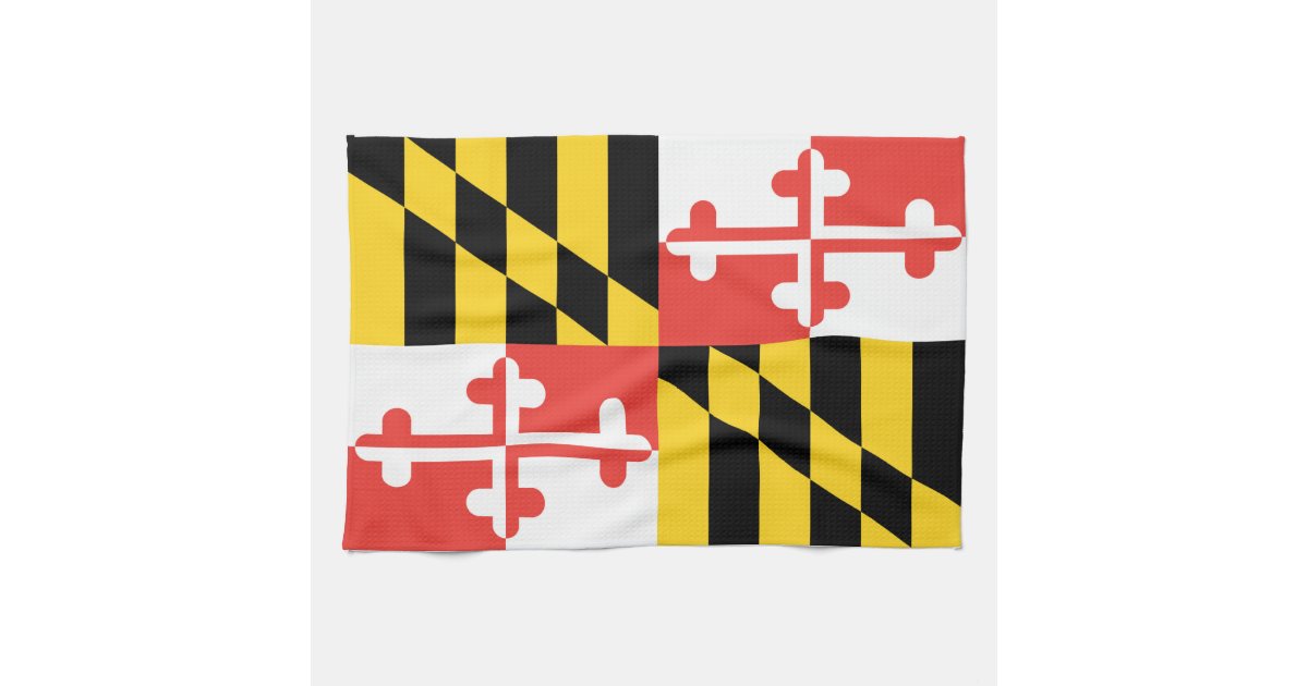 Maryland Flag Dish Towel Zazzle Com