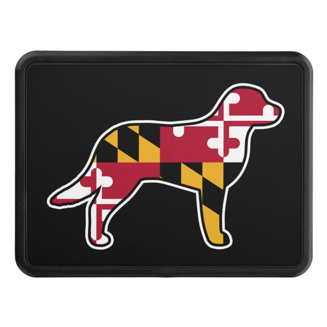 Maryland Flag Dog Chesapeake Bay Retriever Hitch Cover (Front)