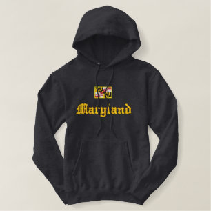 Maryland Flag Embroidered Hoodie