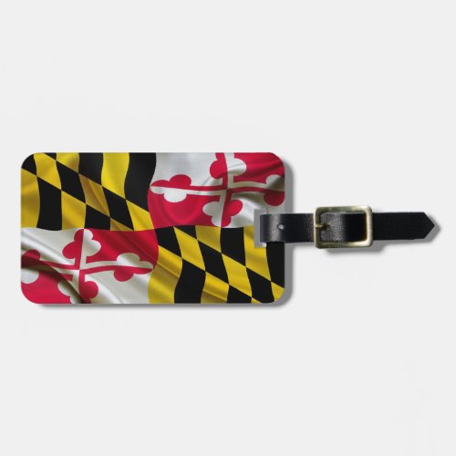 Maryland Flag Fabric Luggage Tag