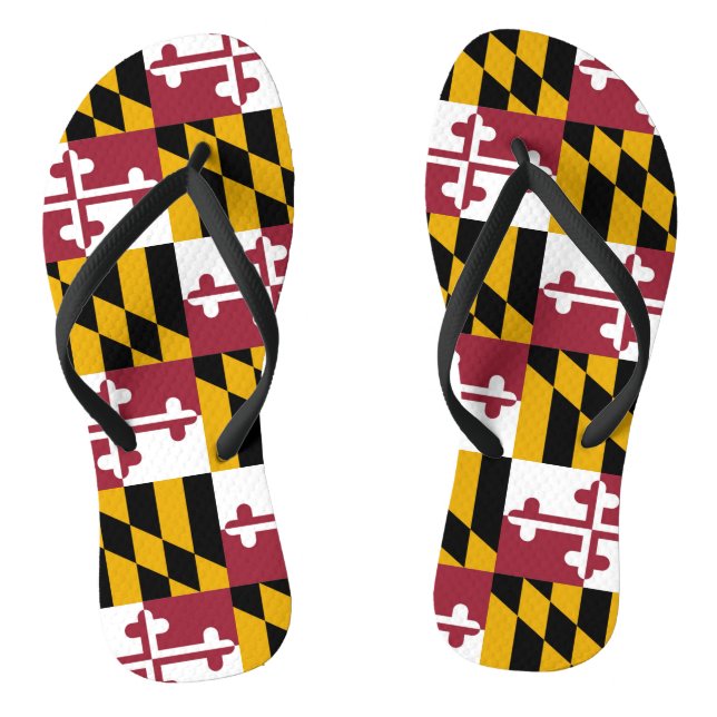 Maryland flag flip flops (Footbed)