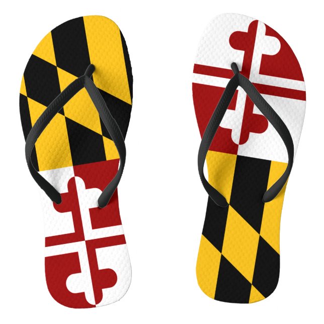 Maryland flag flip flops (Footbed)