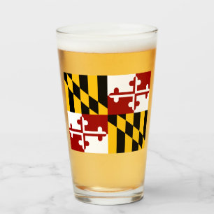 Maryland flag glass