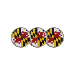 Maryland flag golf ball marker