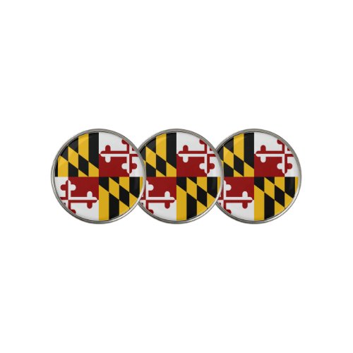 Maryland flag golf ball marker