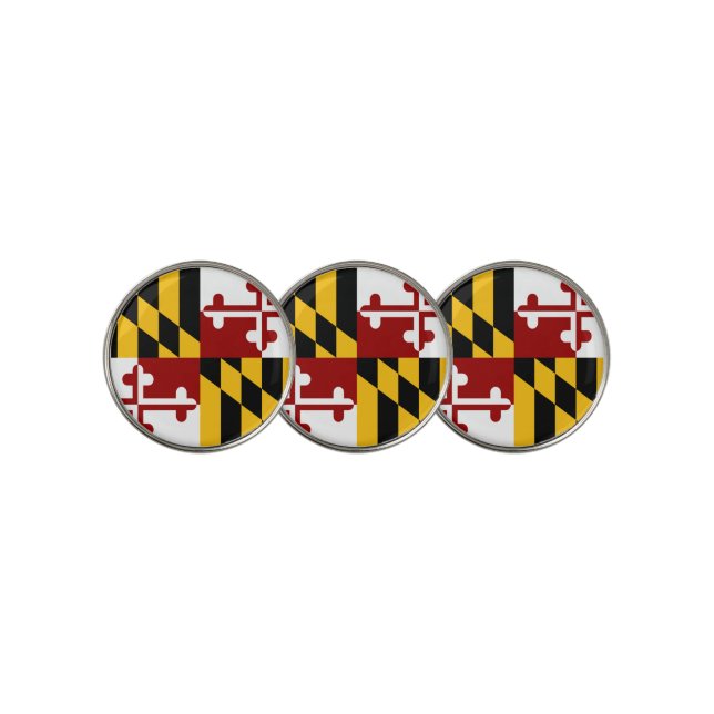 Maryland flag golf ball marker (3 Up)