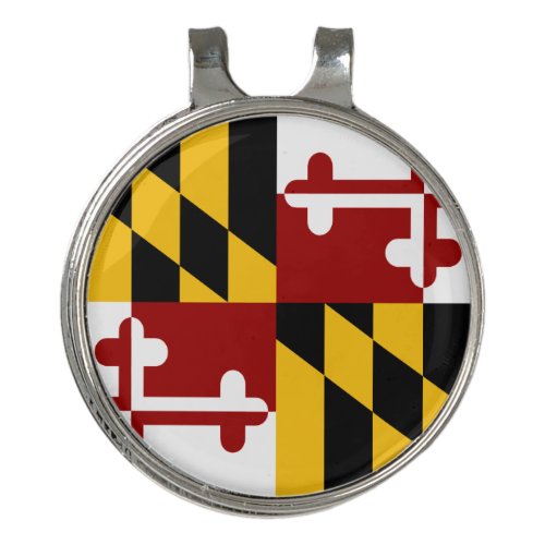 Maryland flag golf hat clip