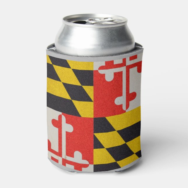 Maryland Flag - Grunge Can Cooler (Can Front)