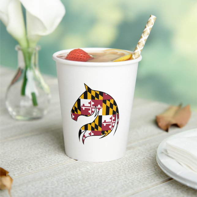 Maryland Flag Horse Head Paper Cup (Insitu)