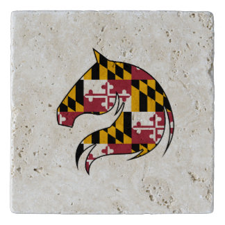 Maryland Flag Horse Head Paper Playes Trivet
