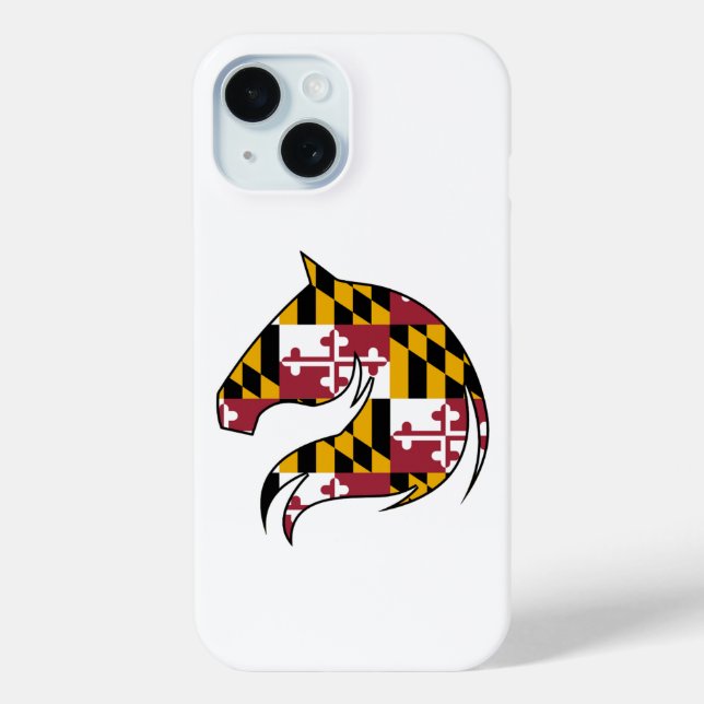 Maryland Flag Horse Head Phone Case (Back)