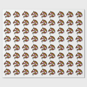 Maryland Flag Horse Head Wrapping Paper
