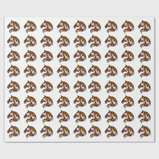 Maryland Flag Horse Head Wrapping Paper