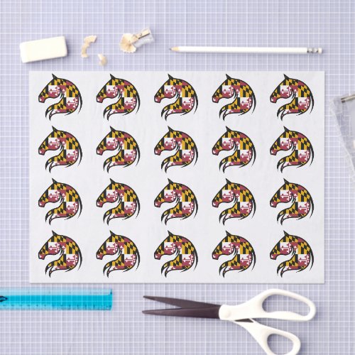 Maryland Flag Horse Tissue Paper