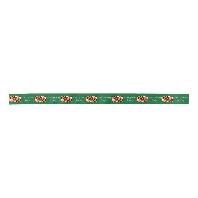 Maryland Flag Humorous Christmas Ribbon (Front)