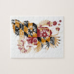 Maryland Flag Jigsaw Puzzle<br><div class="desc">Original flag design looks like it was painted on! Commemorate your world travels, celebrate your heritage or show everyone how much you love your home! This image is available on a variety of products. Check out all of our other designs at http://www.zazzle.com/zipperedflags Do you have a request or questions? Contact...</div>