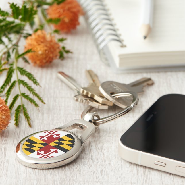 Maryland flag keychain (Side)