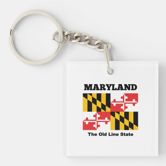 Maryland flag keychain (Front)