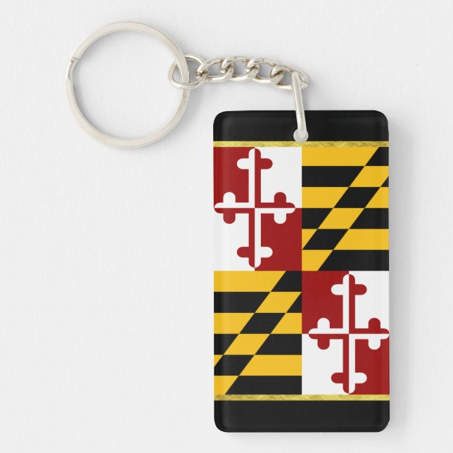 Maryland flag keychain (Front)