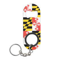 Maryland Flag Keychain Bottle Opener