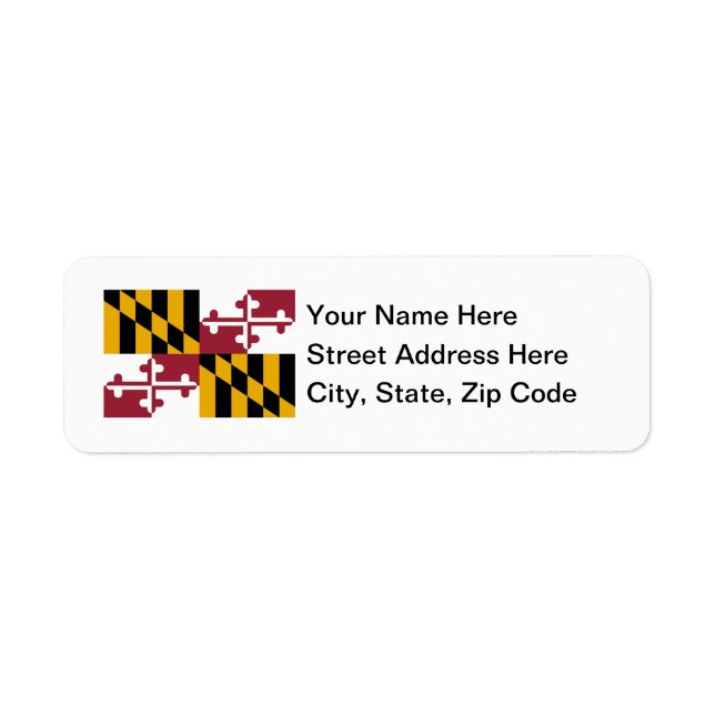 Maryland Flag Label (Front)