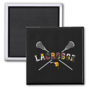 Maryland Flag Lacrosse Boys  Mens College LAX Stic Magnet