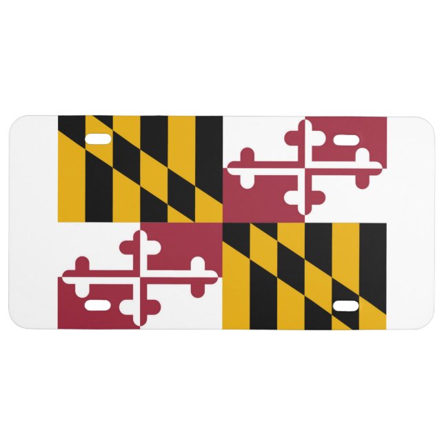 Maryland flag license plate (Front)