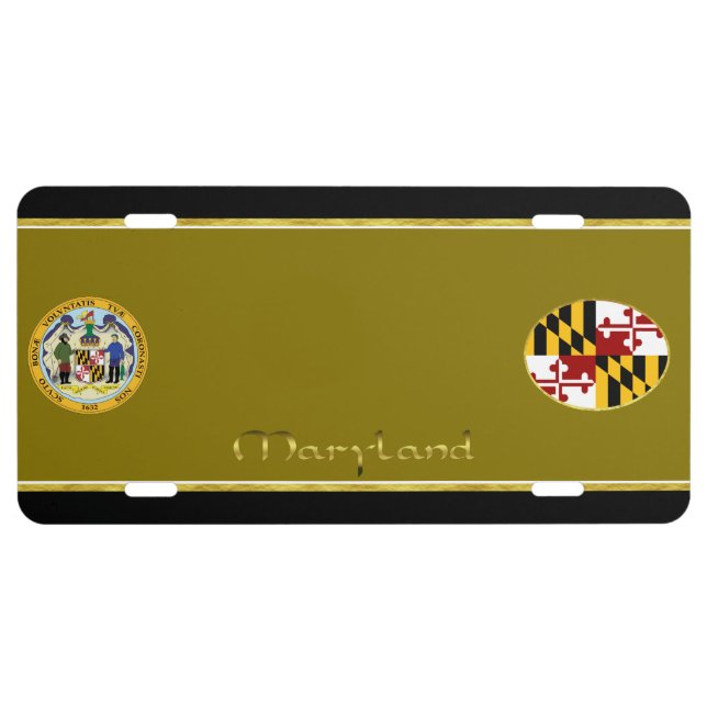 Maryland flag license plate (Front)