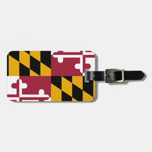 Maryland Flag Luggage Tag (Front Horizontal)