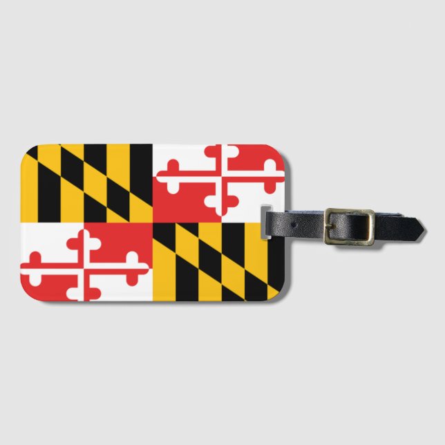 Maryland Flag Luggage Tag (Front Horizontal)