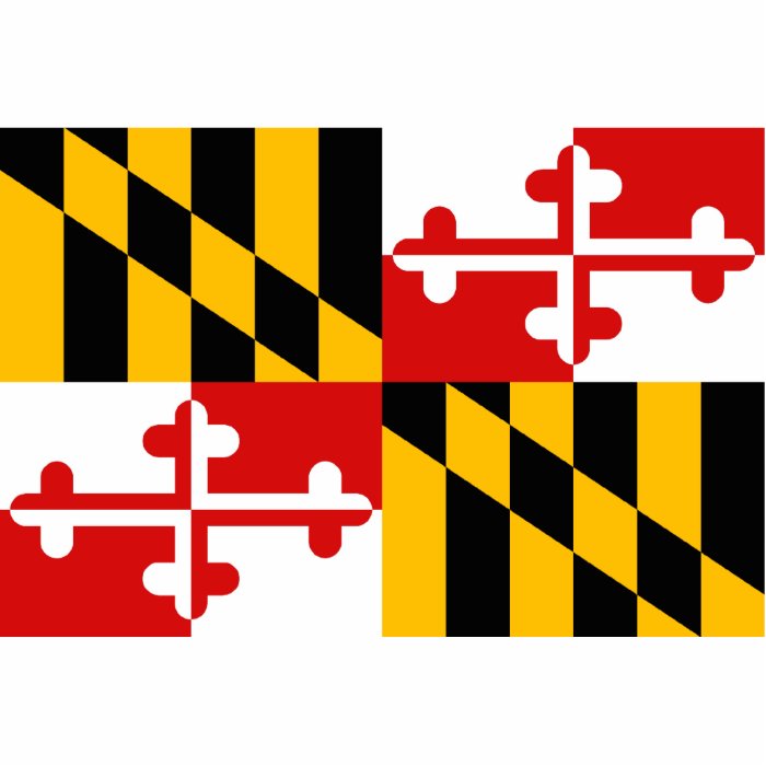 Maryland Flag Magnet Cut Out