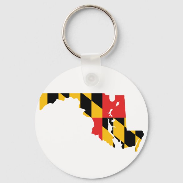 Maryland Flag Map Keychain (Front)