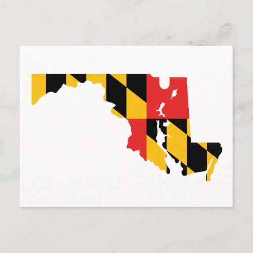 Maryland Flag Map Postcard