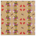 Maryland Flag &amp; Maryland Hearts fashion Fabric/USA Fabric