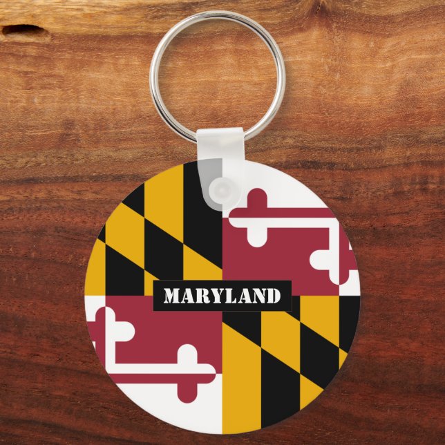 Maryland Flag & Maryland holiday, patriots /sports Keychain (Front)