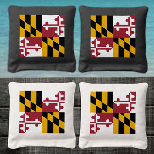 Maryland Flag & Maryland Tailgate, patriotic USA Cornhole Bags