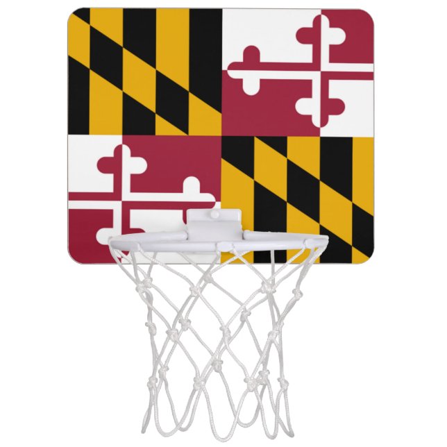 Maryland Flag Mini Basketball Hoop (Front)