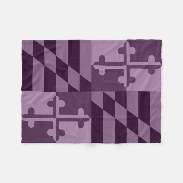 Maryland Flag Monochromatic blanket - plum (Front (Horizontal))